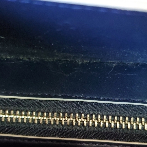 Vera Bradley Blue Satchel with Structured Design and Silver Hardware - Picture 9 of 10